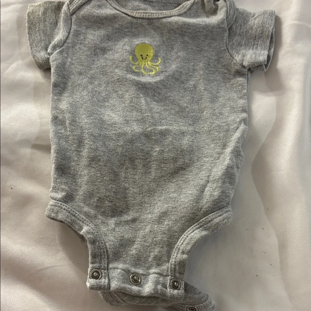 Carter's Gray Baby Octopus one piece 3 months